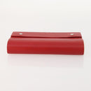 HERMES Day Planner Cover Leather Red Silver Auth bs33529-6