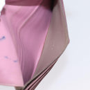 HERMES Wallet Leather 2 Set Red Pink Auth bs33530-10