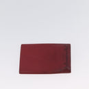 HERMES Wallet Leather 2 Set Red Pink Auth bs33530-12