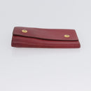 HERMES Wallet Leather 2 Set Red Pink Auth bs33530-15