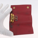 HERMES Wallet Leather 2 Set Red Pink Auth bs33530-17