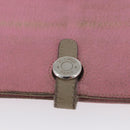 HERMES Wallet Leather 2 Set Red Pink Auth bs33530-8