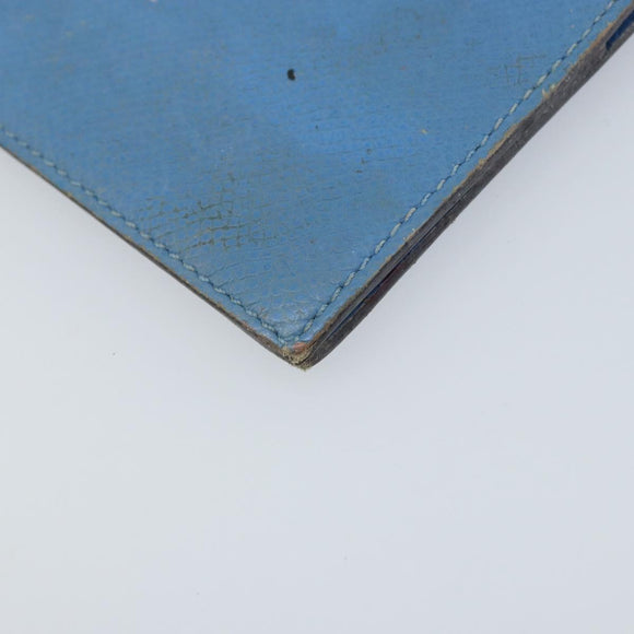 HERMES Day Planner Cover Leather Light Blue Auth bs33531