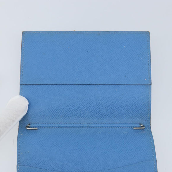 HERMES Day Planner Cover Leather Light Blue Auth bs33531