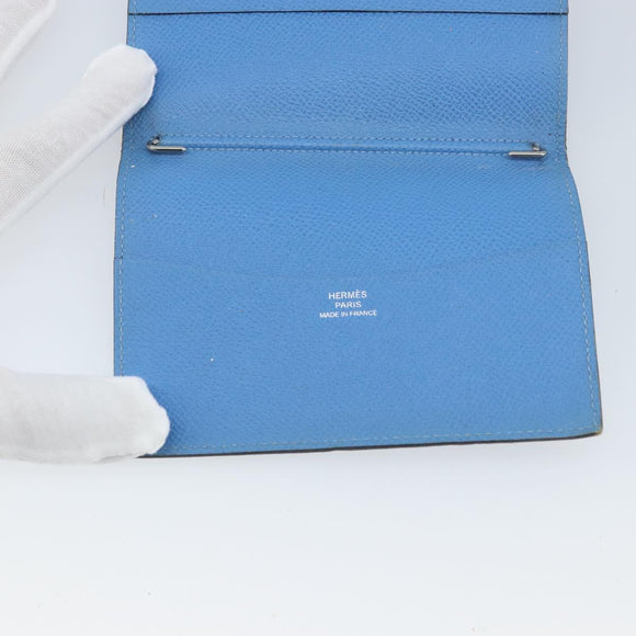 HERMES Day Planner Cover Leather Light Blue Auth bs33531