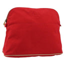 HERMES Bolide Pouch GM Canvas Red Auth bs33532-1