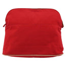 HERMES Bolide Pouch GM Canvas Red Auth bs33532-3