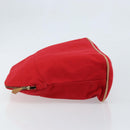 HERMES Bolide Pouch GM Canvas Red Auth bs33532-5
