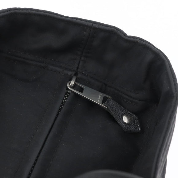 HERMES Acape Luco PM Hand Bag Nylon Black Auth bs33535