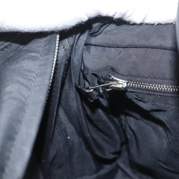HERMES Acape Luco PM Hand Bag Nylon Black Auth bs33535