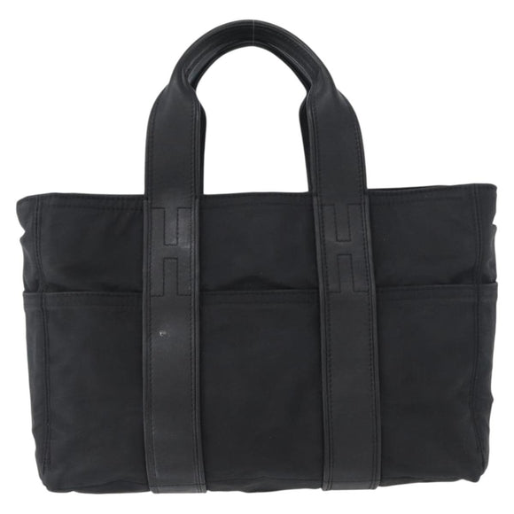 HERMES Acape Luco PM Hand Bag Nylon Black Auth bs33535