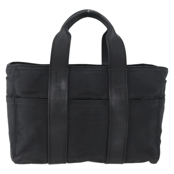 HERMES Acape Luco PM Hand Bag Nylon Black Auth bs33535