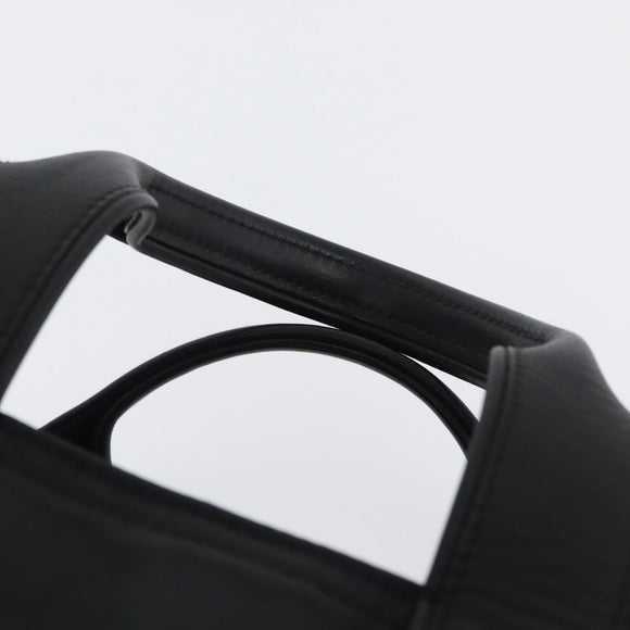 HERMES Acape Luco PM Hand Bag Nylon Black Auth bs33535