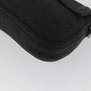 FENDI Mamma Baguette Hand Bag cotton Gray Silver Auth bs33536-14