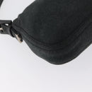 FENDI Mamma Baguette Hand Bag cotton Gray Silver Auth bs33536-15