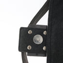 FENDI Mamma Baguette Hand Bag cotton Gray Silver Auth bs33536-18