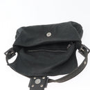 FENDI Mamma Baguette Hand Bag cotton Gray Silver Auth bs33536-19