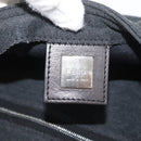 FENDI Mamma Baguette Hand Bag cotton Gray Silver Auth bs33536-20
