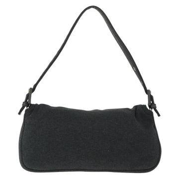FENDI Mamma Baguette Hand Bag cotton Gray Silver Auth bs33536 - 0