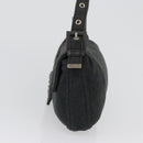 FENDI Mamma Baguette Hand Bag cotton Gray Silver Auth bs33536-3