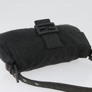 FENDI Mamma Baguette Hand Bag cotton Gray Silver Auth bs33536-6