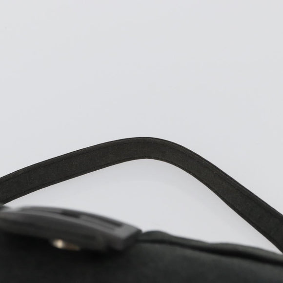 FENDI Mamma Baguette Hand Bag cotton Gray Silver Auth bs33536