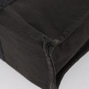 HERMES Her Line Tote MM Hand Bag Canvas Gray Silver Auth bs33537-14