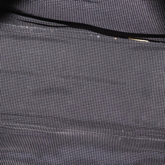 HERMES Her Line Tote MM Hand Bag Canvas Gray Silver Auth bs33537