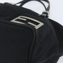 FENDI Hand Bag Nylon Black Silver Auth bs33538-9