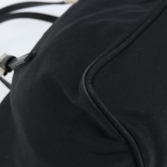 FENDI Hand Bag Nylon Black Silver Auth bs33538