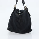 FENDI Hand Bag Nylon Black Silver Auth bs33538-4