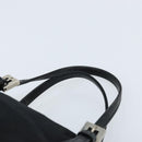 FENDI Hand Bag Nylon Black Silver Auth bs33538-8