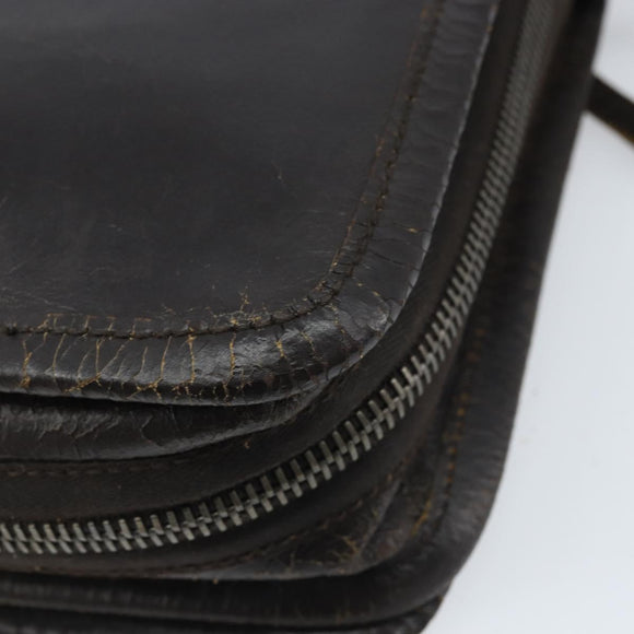 Miu Miu Shoulder Bag Leather Brown Auth bs33539