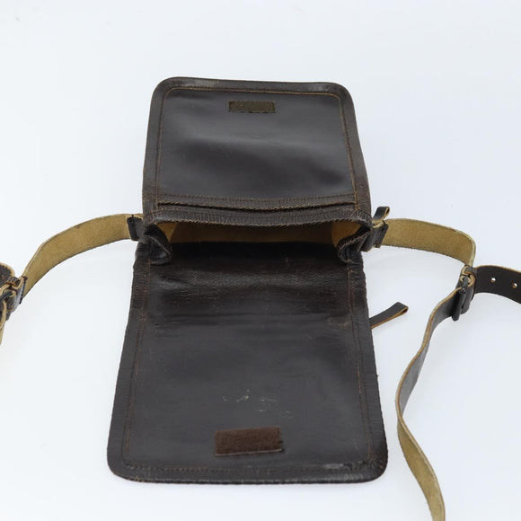 Miu Miu Shoulder Bag Leather Brown Auth bs33539
