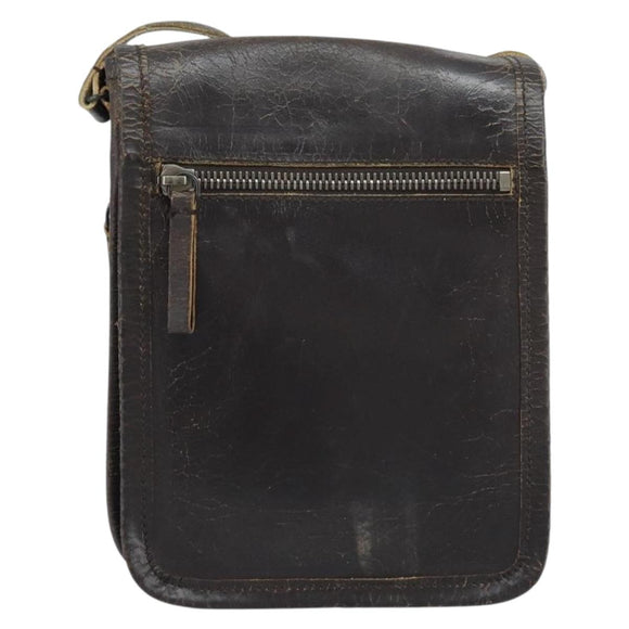 Miu Miu Shoulder Bag Leather Brown Auth bs33539