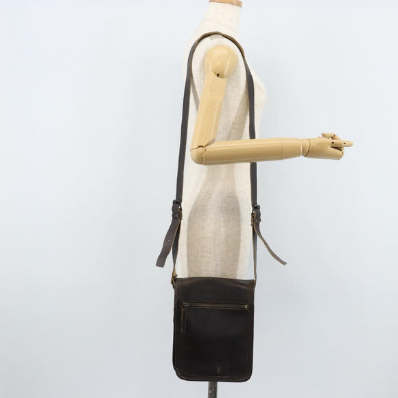 Miu Miu Shoulder Bag Leather Brown Auth bs33539