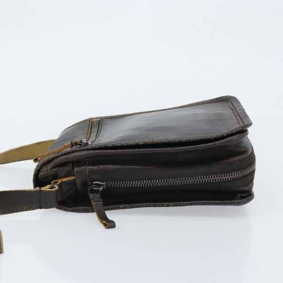 Miu Miu Shoulder Bag Leather Brown Auth bs33539