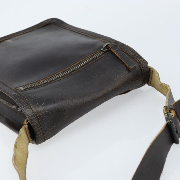 Miu Miu Shoulder Bag Leather Brown Auth bs33539