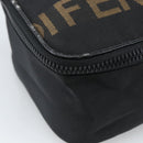 FENDI Hand Bag Canvas Black Gold Auth bs33540-16