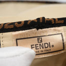 FENDI Hand Bag Canvas Black Gold Auth bs33540-12