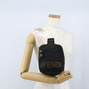 FENDI Hand Bag Canvas Black Gold Auth bs33540-22