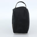 FENDI Hand Bag Canvas Black Gold Auth bs33540-4
