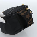 FENDI Hand Bag Canvas Black Gold Auth bs33540-6