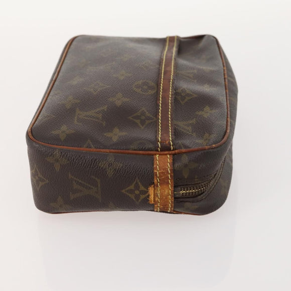 LOUIS VUITTON Monogram Taiga Clutch Bag 3 Set Grizzly LV Auth bs33543