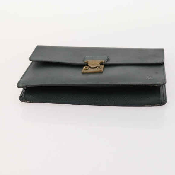 LOUIS VUITTON Monogram Taiga Clutch Bag 3 Set Grizzly LV Auth bs33543