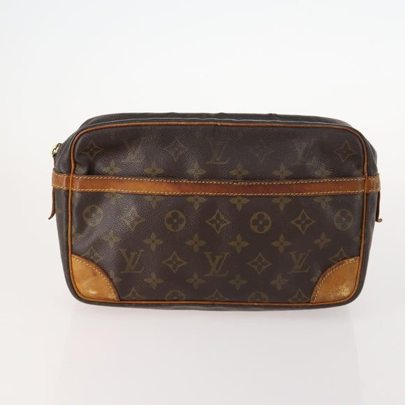 LOUIS VUITTON Monogram Taiga Clutch Bag 3 Set Grizzly LV Auth bs33543