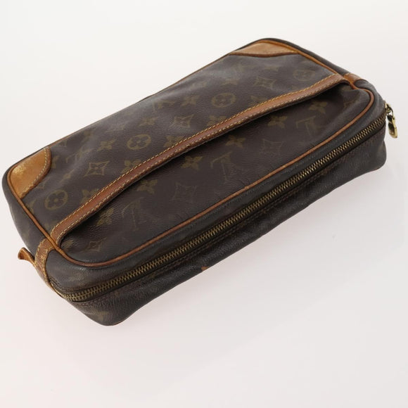 LOUIS VUITTON Monogram Taiga Clutch Bag 3 Set Grizzly LV Auth bs33543