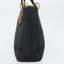 Christian Dior Canage Hand Bag Nylon Black Gold Auth bs33545-3