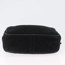 BALLY Chain Shoulder Bag Suede Black Gold Auth bs33547-10