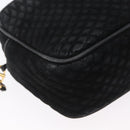 BALLY Chain Shoulder Bag Suede Black Gold Auth bs33547-13